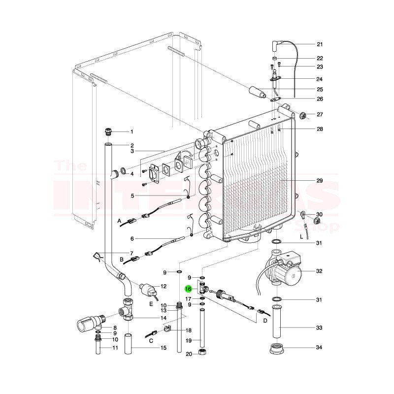 Intergas DHW Flow Switch Sika VKX (844267)