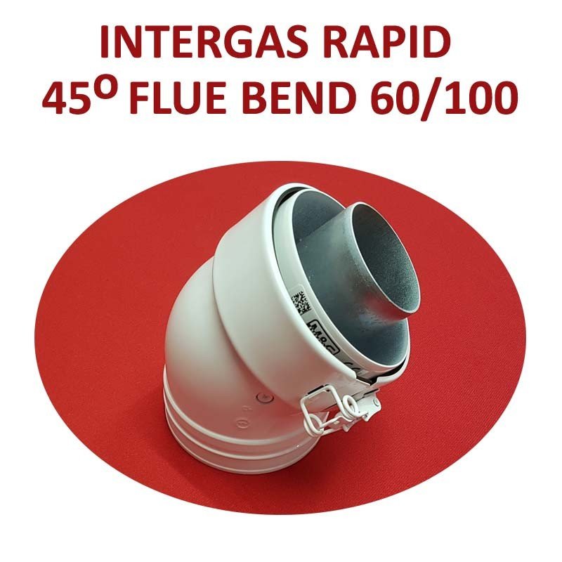 Intergas Rapid 45° Flue Bend | 087616 | The INTERGAS Shop.co.uk