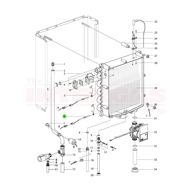 Intergas Heat Exchanger NTC Sensor S1 or S2 (200117)