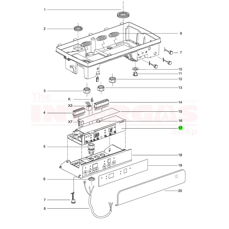 Intergas ECO RF Boiler Controller PCB (074687) Intergas ECO RF Boiler Controller PCB (074687)