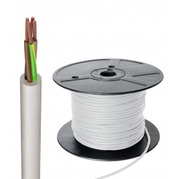 0.75mm² 4 Core PVC Round Flexible Cable (White 3184Y) | © The INTERGAS Shop