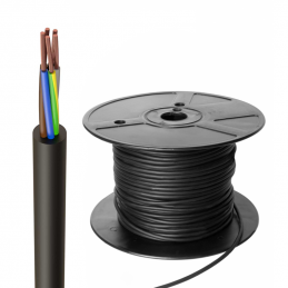 0.75mm² 5 Core PVC Round Flexible Cable (Black 3185Y) | © The INTERGAS Shop