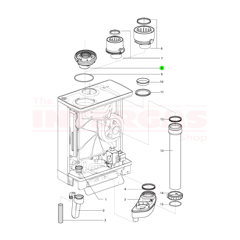 Intergas Flue Adaptor For Horizontal Flue System (847137)