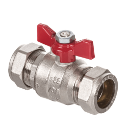 22mm Butterfly Ball Valve Red Handle